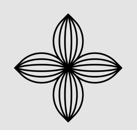 Vier Symbole für die Vier Edlen Wahrheiten